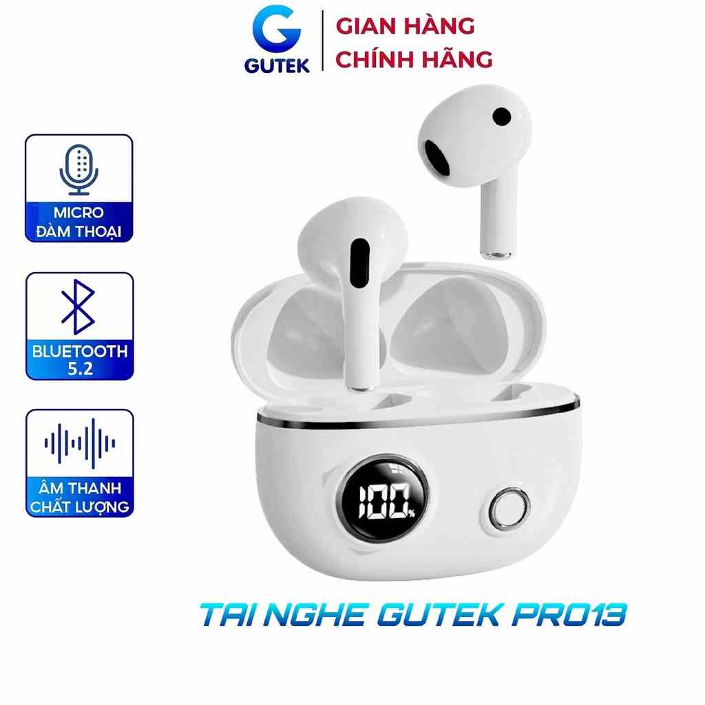 Tai nghe bluetooth không dây Gutek Pro13 tws v5.2 nút cảm ứng âm thanh HIFI có mic đàm thoại