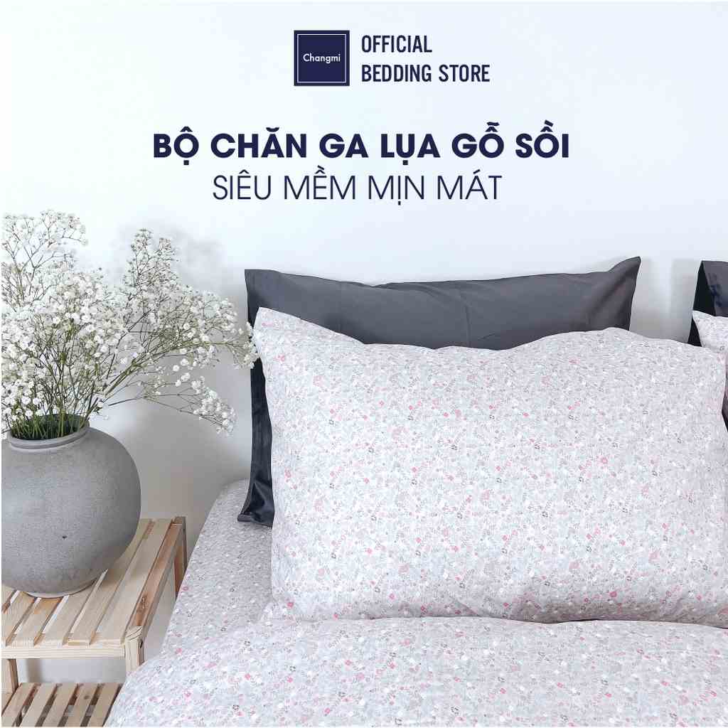 [CM2081] Bộ chăn ga lụa Modal Changmi Bedding nhập khẩu Hàn Quốc siêu mềm mượt mát, Chăn ga hè được yêu thích - 5 món