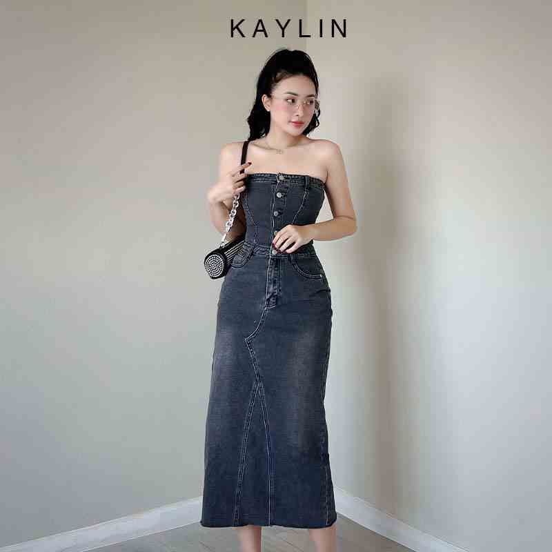 Đầm jean dài ôm body phong cách KAYLIN - N1982