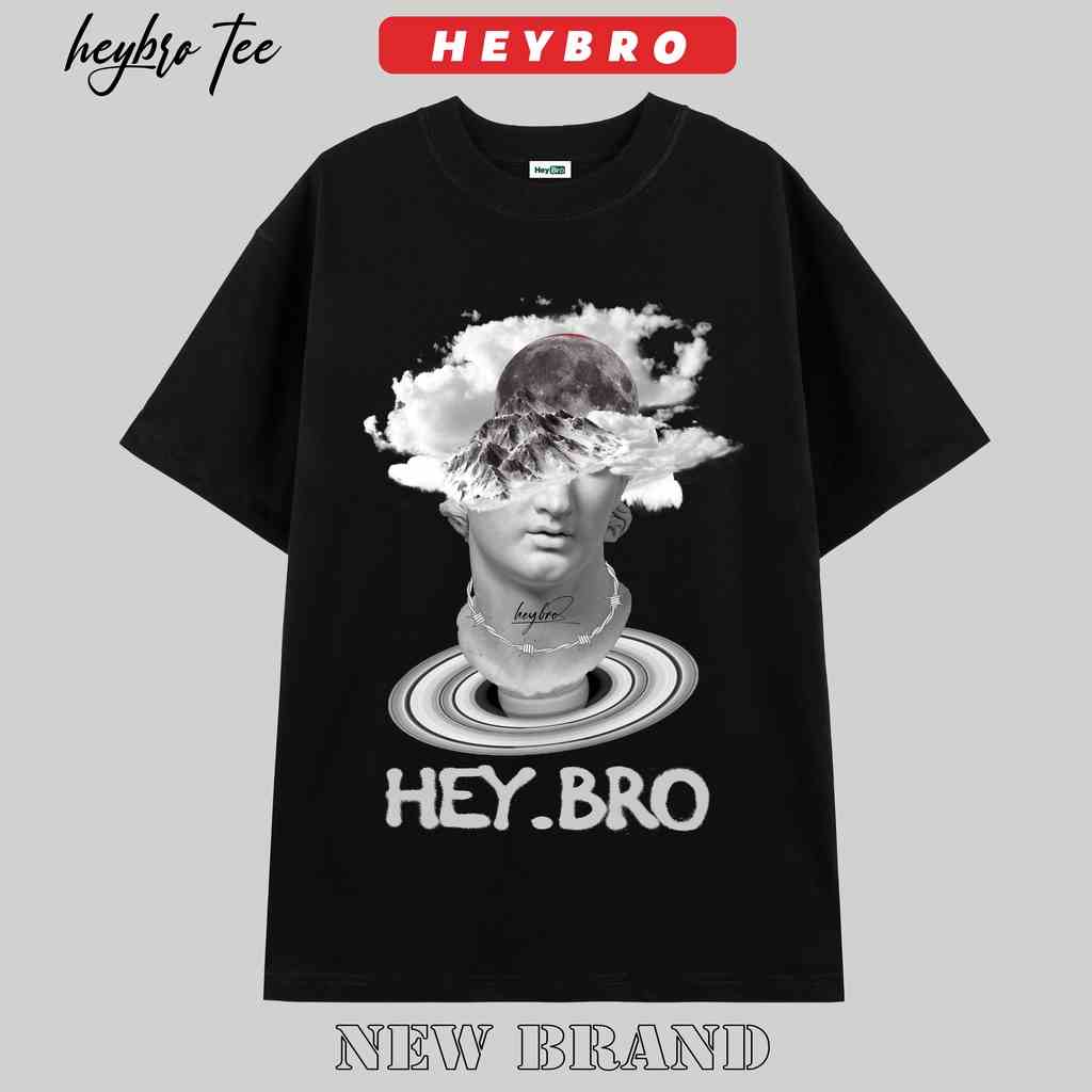 [Mã BMLTB35 giảm đến 35K đơn 99K] Áo thun nam nữ localbrand HEYBRO, Phông tee basic tay lỡ form rộng / NOTHING