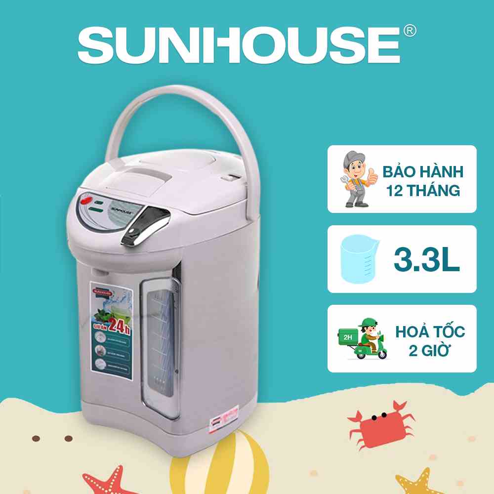 Bình thủy điện 3.3L SUNHOUSE SHD1533 - Bảo hành chính hãng 12 tháng