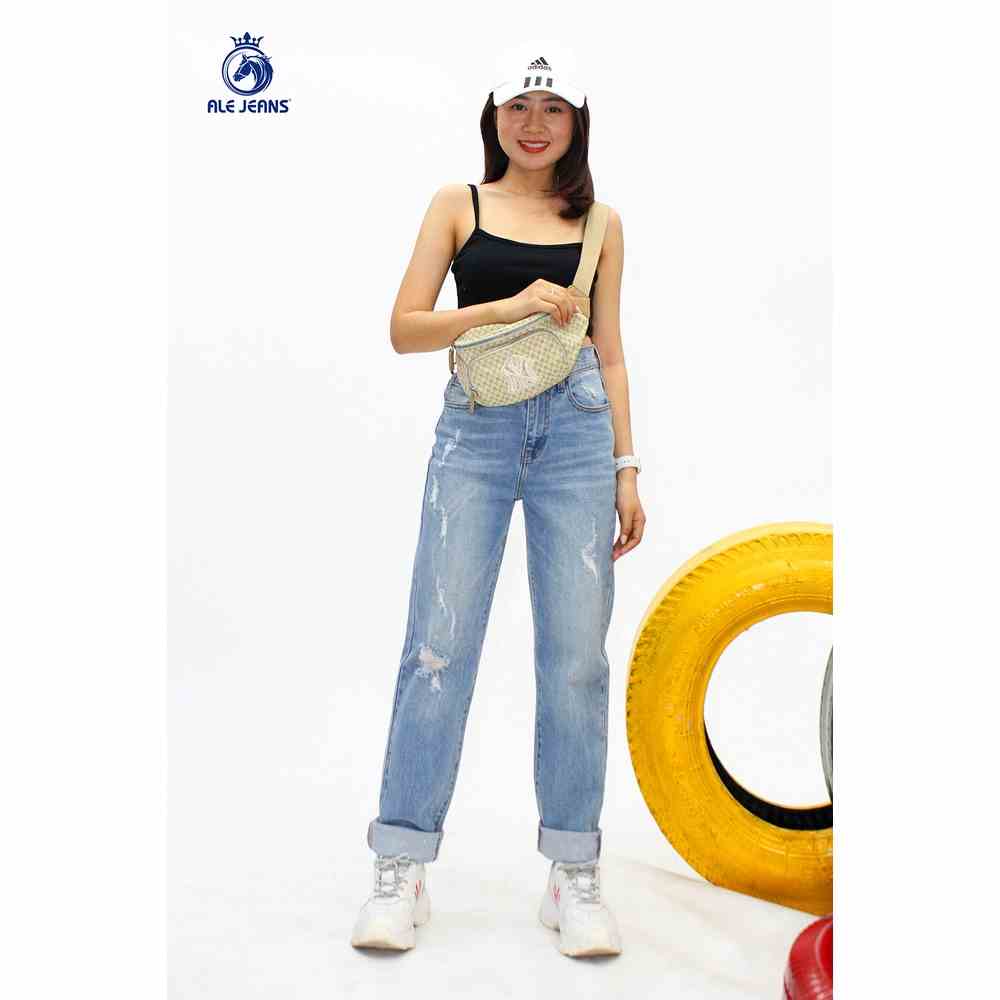 [Mã BMLTB35 giảm đến 35K đơn 99K] Quần Jeans Nữ #Baggy #WBAG005M ALE JEANS - Màu Trung Destoy