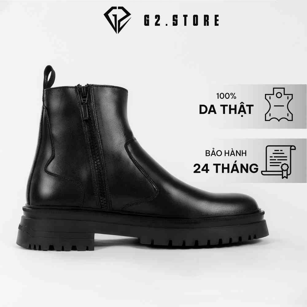 Chelsea boot đế chunky G2 chất liệu da bò nappa nhập khẩu cao 5,5cm hách dáng tăng chiều