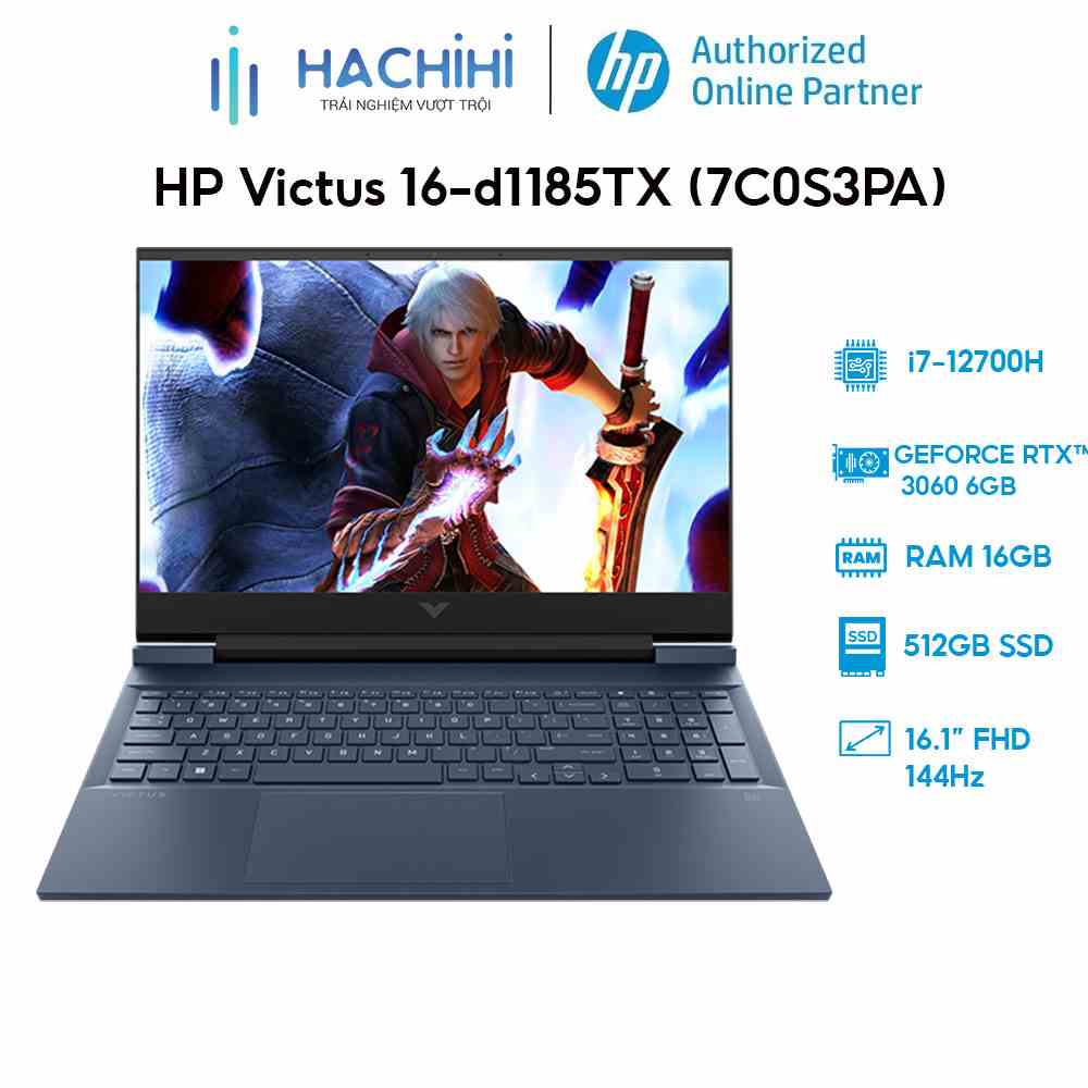 Laptop HP Victus 16-d1185TX 7C0S3PA (i7-12700H | 16GB | 512GB | GeForce RTX™ 3060 6GB | 16.1 FHD 144Hz | Win 11)