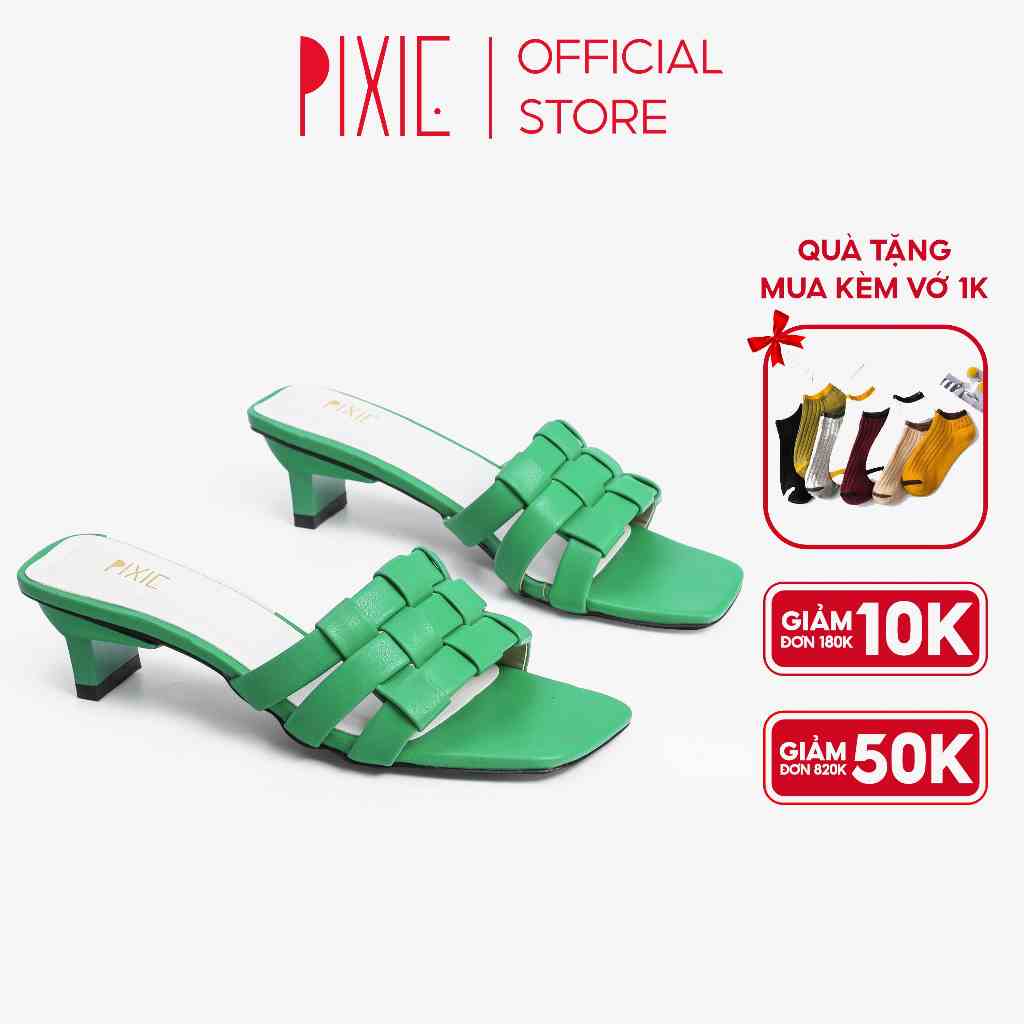 [Form nhỏ] Guốc Cao Gót 5cm Quai Đan H071 Pixie