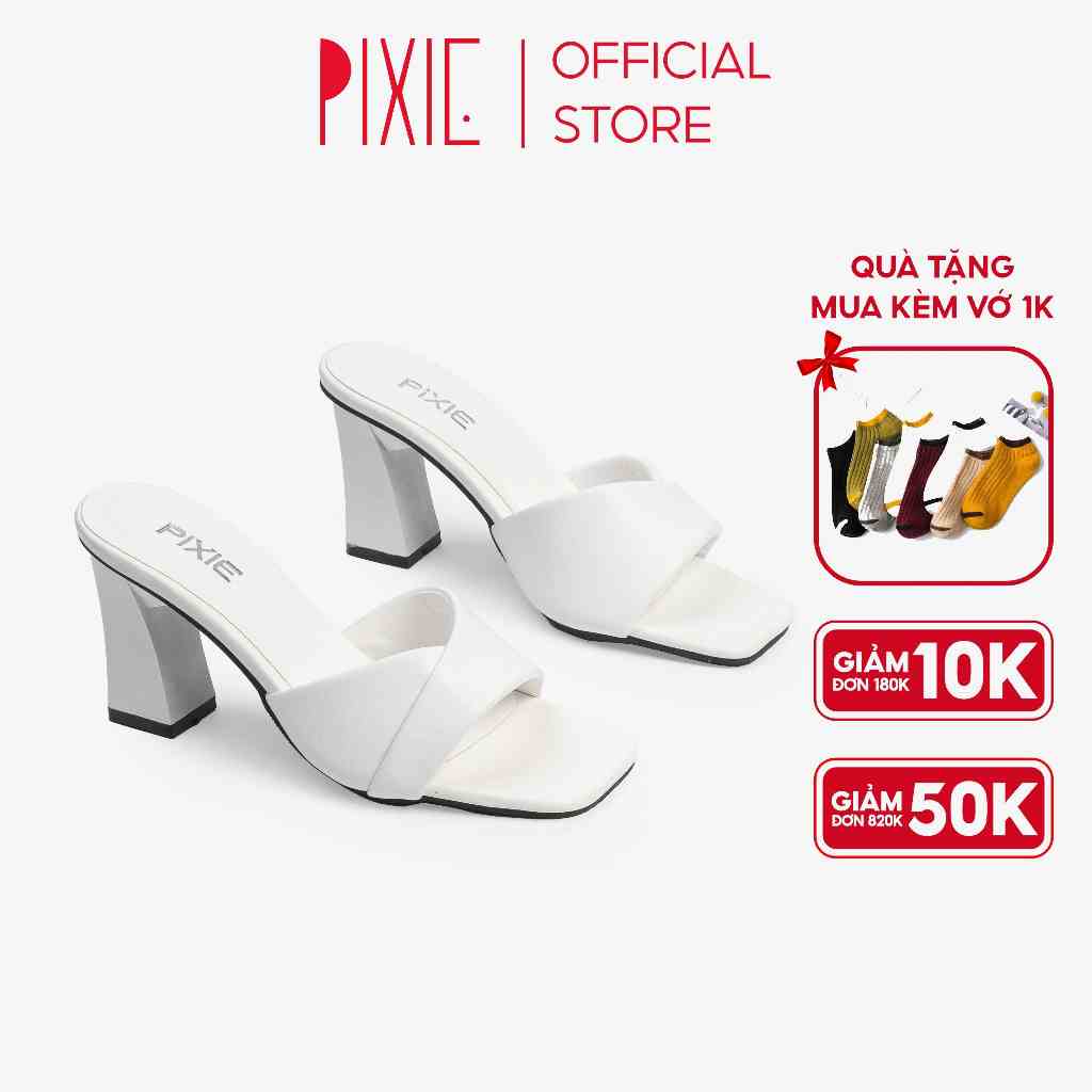 Guốc Cao Gót 7cm Quai Ngang H090 Pixie