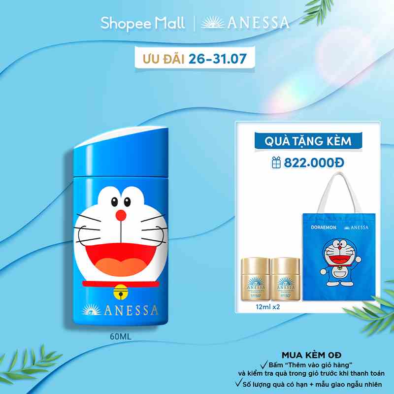 Sữa chống nắng dưỡng da kiềm dầu bảo vệ hoàn hảo SPF50+ PA++++ 60ml _ Doraemon