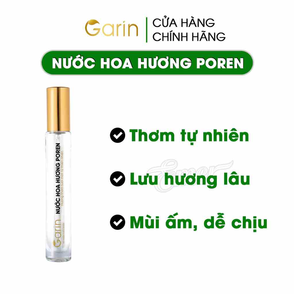 [Mã BMLTB35 giảm đến 35K đơn 99K] Nước hoa xịt thơm body mist toàn thân hương poren Garin 10ml cho nam nữ giữ mùi lâu