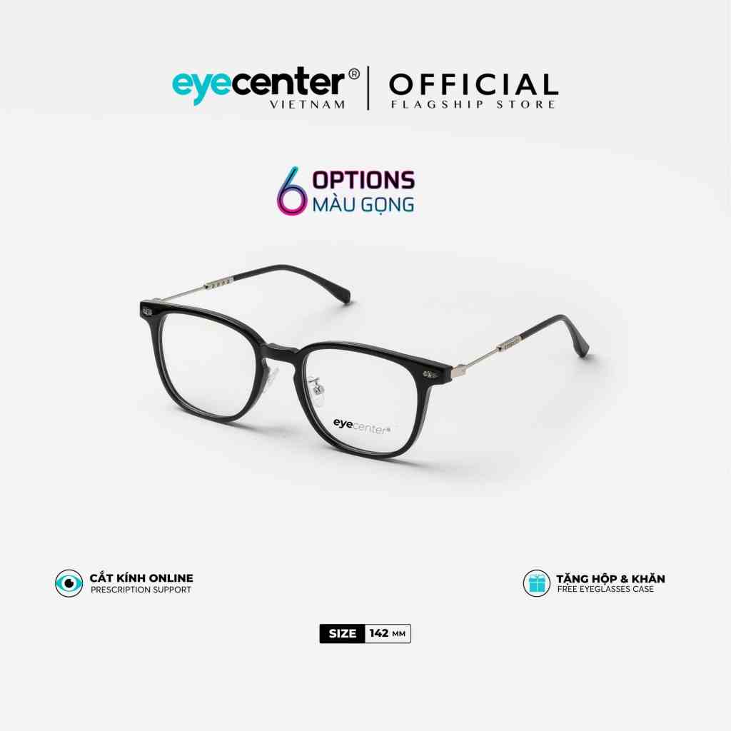 Gọng kính cận nam nữ chính hãng EYECENTER B96S nhựa phối kim loại chống gỉ cao cấp nhập khẩu by Eye Center Vietnam