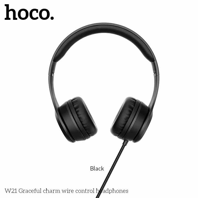 [Mã BMLTB200 giảm đến 100K đơn 499K] Tai nghe/ Monitor Headphones - Hoco W21 - Màu đen