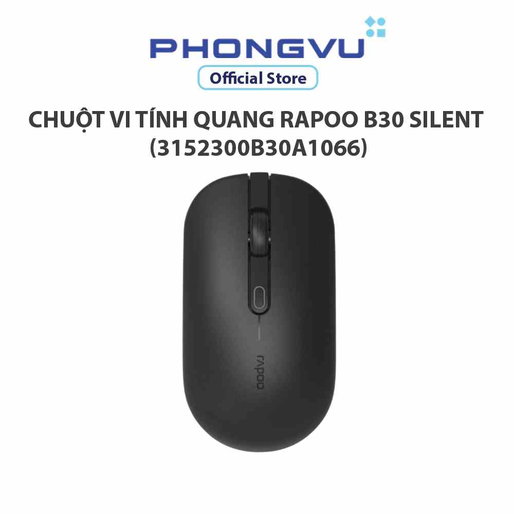 Chuột vi tính quang không dây Rapoo B30 Silent màu đen (3152300B30A1066) - Bảo hành 24 tháng