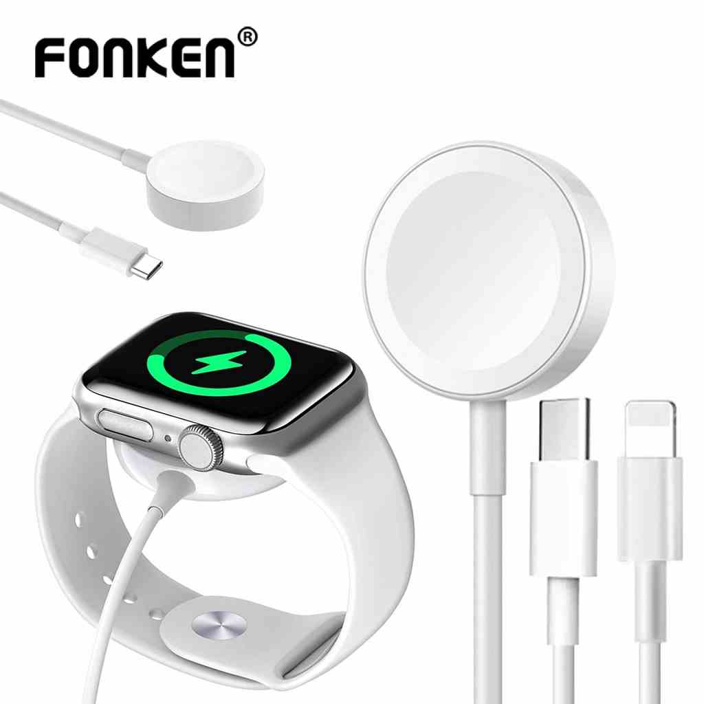 Đế sạc không dây FONKEN 2 trong 1 type C cho đồng hồ AP Watch USB C