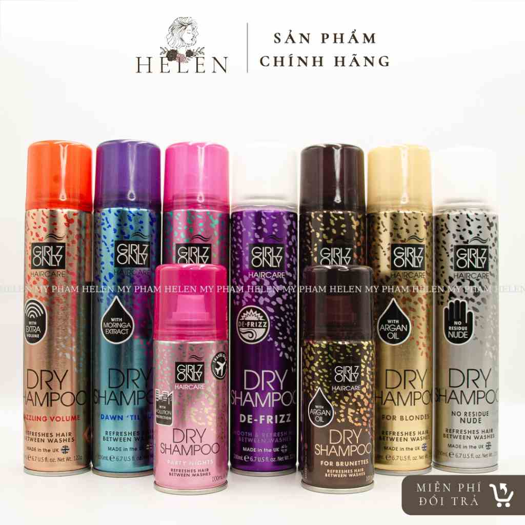 [Mã BMLTB35 giảm đến 35K đơn 99K] Dầu Gội Khô Girlz Only Đủ Mùi - Size 100ml 200ml