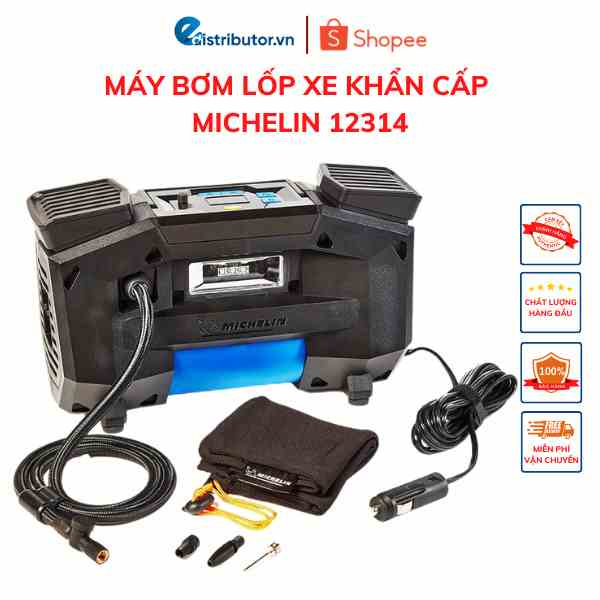 Máy bơm lốp xe khẩn cấp Michelin 12314 - Hàng chính hãng