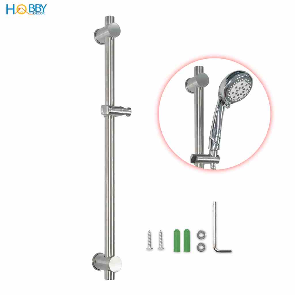 Thanh giá treo vòi sen tắm điều chỉnh độ cao Hobby Home Decor GVST inox 304 - 2 loại tùy chọn