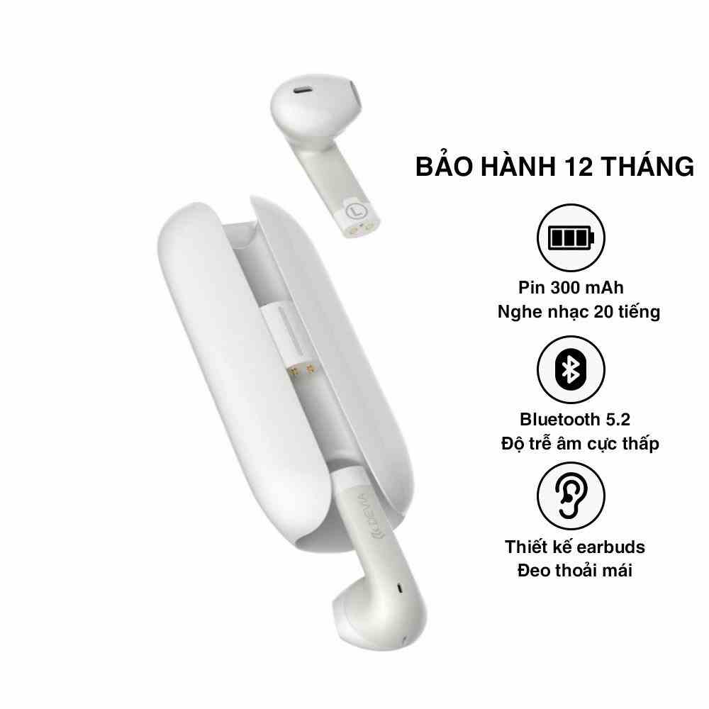 Tai nghe Bluetooth không dây nhét tai Devia M3 có mic nghe nhạc liên tục 20h hàng chính hãng bảo hành 12 tháng