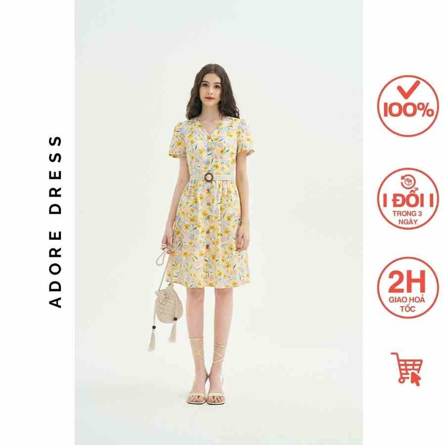 Đầm Mini dresses casual style thô hoa nhỡ 3 màu 311DR1190 ADORE DRESS