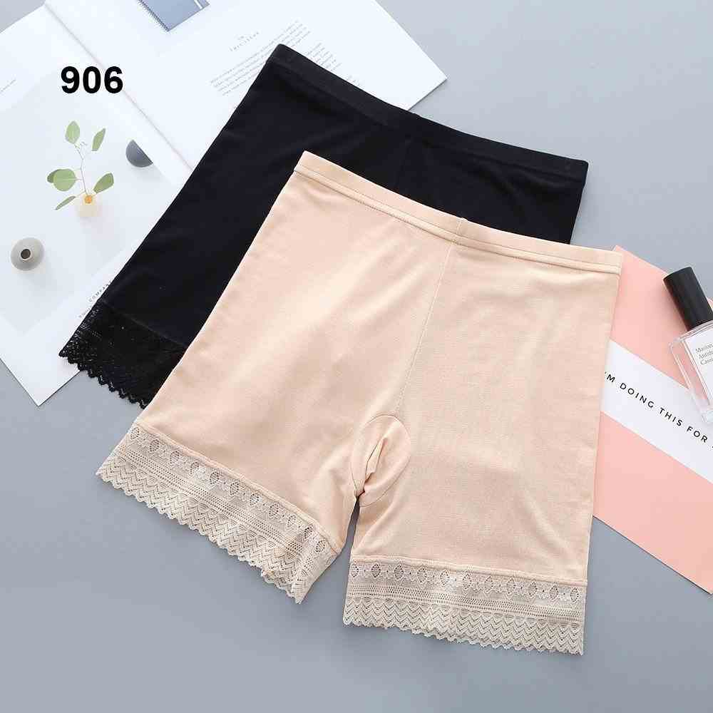 GOTI Quần Lót Đùi Trung Niên, Mặc Trong Váy Cho Mẹ Và Bà Thun Cotton Trơn Co Giãn Cực Kỳ Tốt Phối Chân Ren BigSize, 906