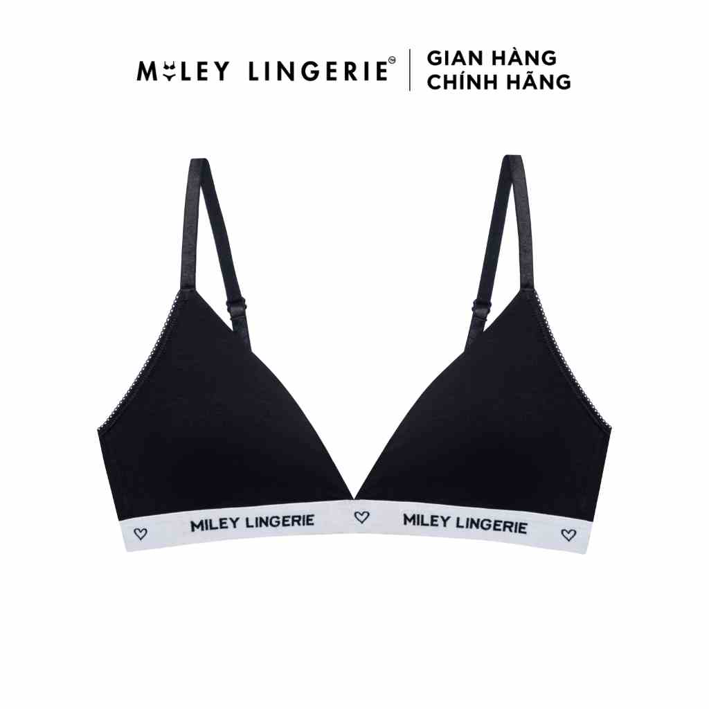 [Mã BMLTA35 giảm đến 35K đơn 99K] Áo Ngực Cổ V Vải Sợi Thiên Nhiên Lưng Logo Being Me Miley Lingerie