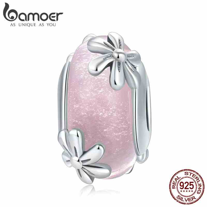 Hạt Charm Bamoer Chất Liệu Thủy Tinh Trang Trí Hoa Cao Cấp Dùng Làm Vòng Tay Xinh Xắn SCC860