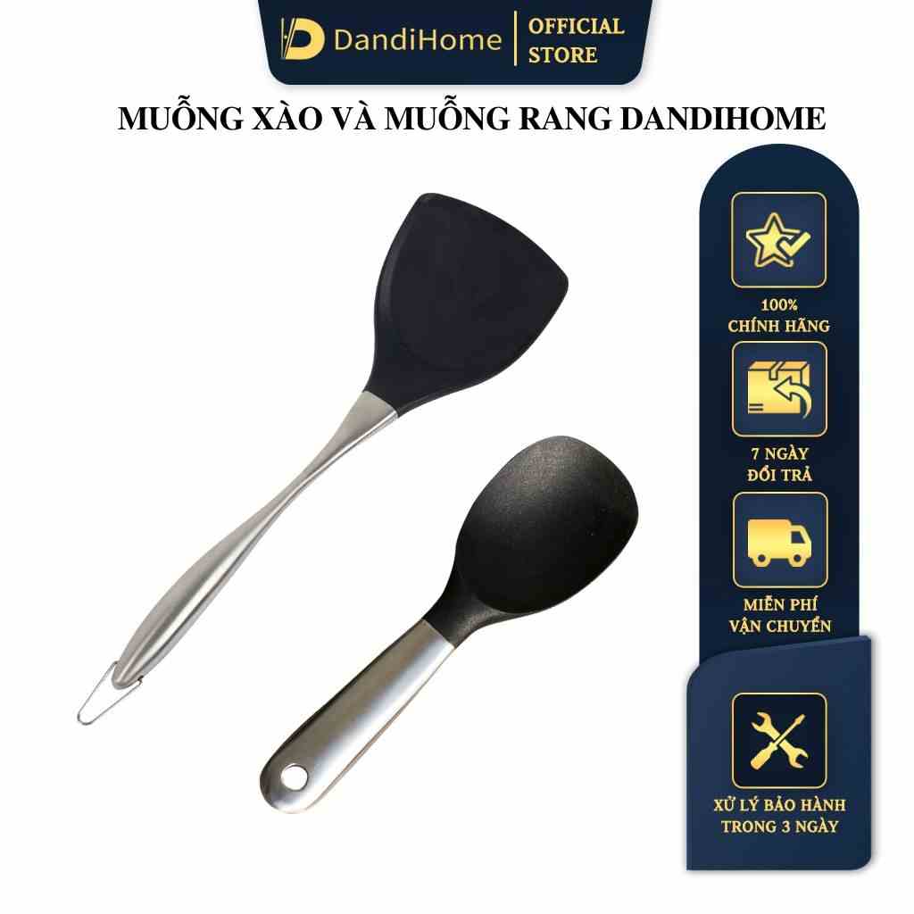 Muỗng xào và muỗng silicon DandiHome chịu nhiệt cao không hỏng chảo