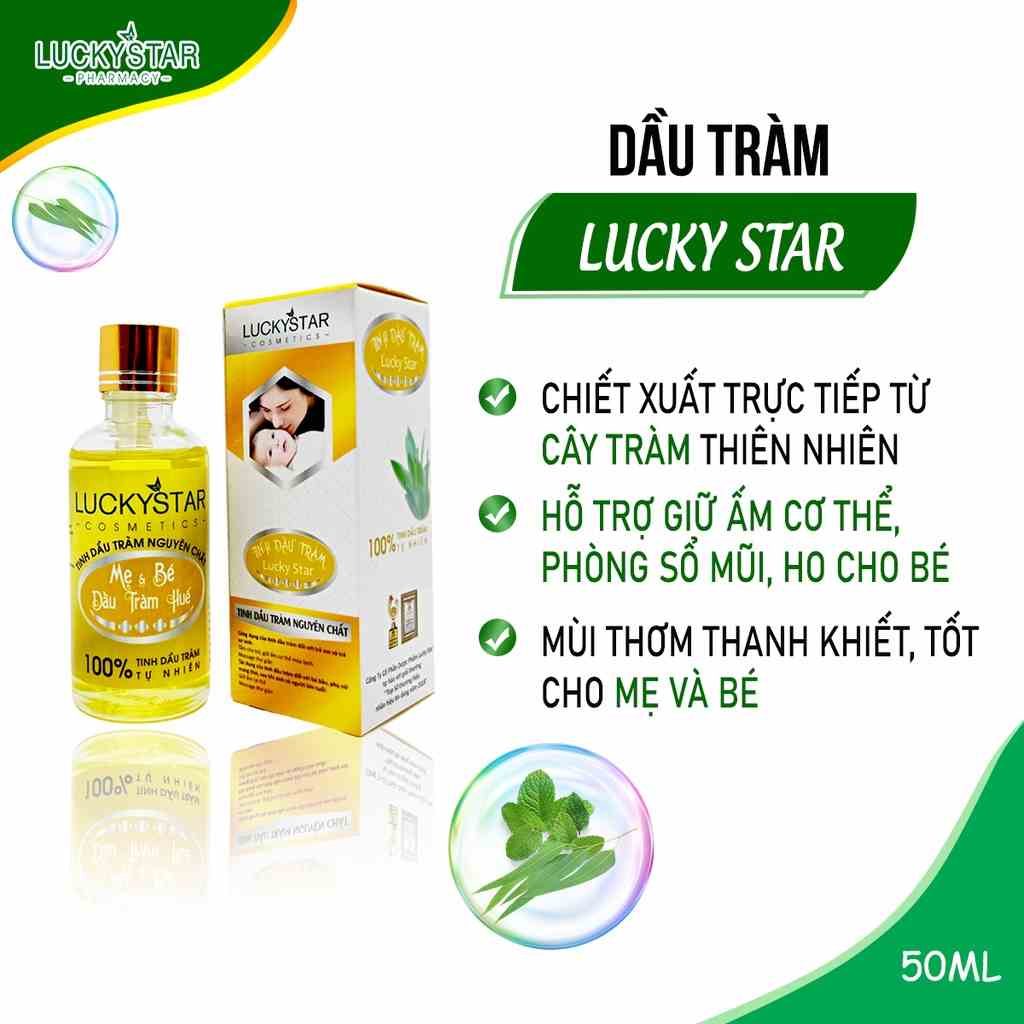 [Mã BMLTA35 giảm đến 35K đơn 99K] Tinh Dầu Tràm Nguyên Chất Mẹ và Bé Lucky Star 50ml