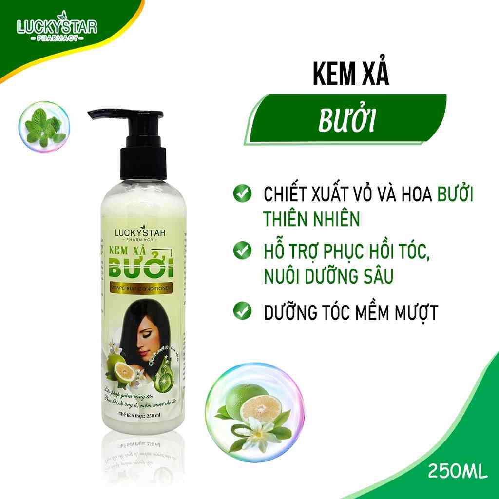 [Mã BMLTA35 giảm đến 35K đơn 99K] Kem Xả Bưởi Dưỡng Tóc Lucky Star 250ml