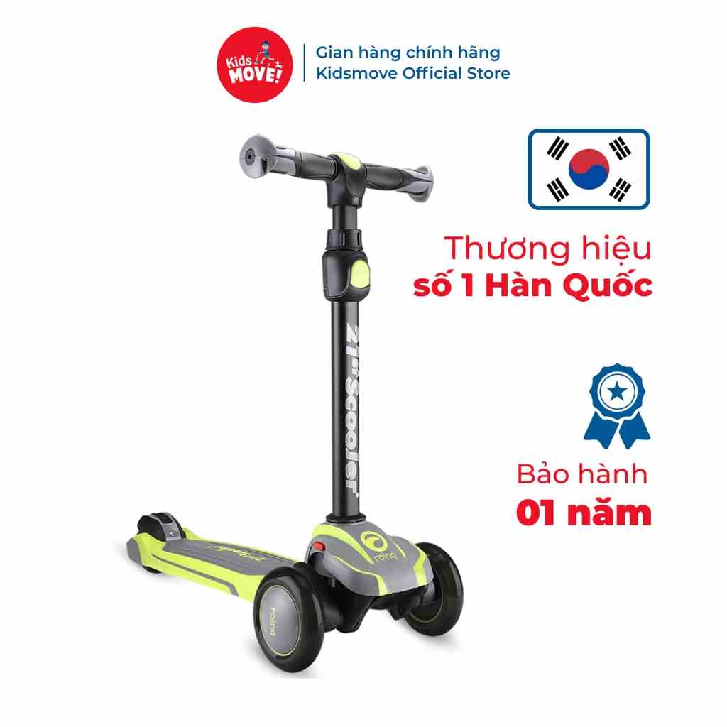 Xe scooter cho bé 21stscooter ROD3 2-12 tuổi, có giảm xóc, đèn LED phát sáng, gấp gọn, siêu nhẹ