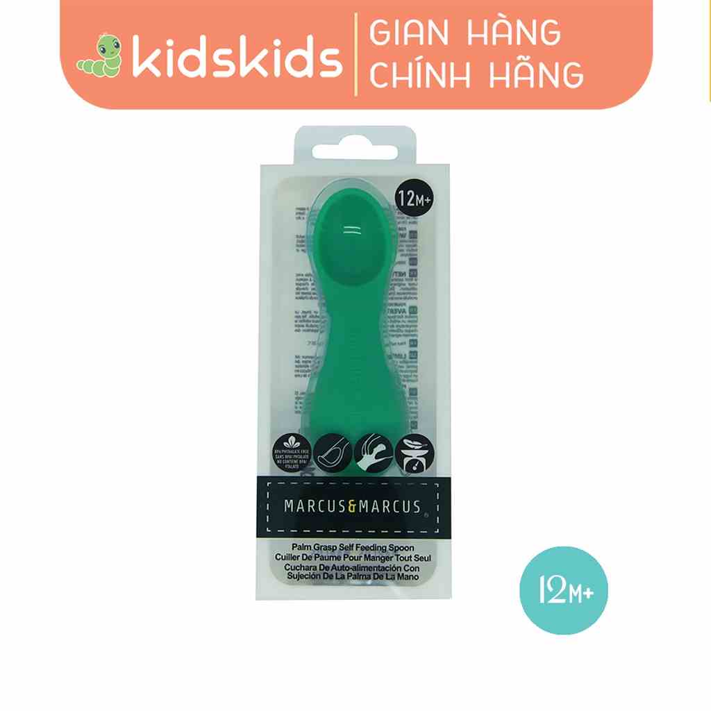 Thìa Tập Ăn Silicon Cho Bé Palm Grasp Marcus & Marcus, Từ 12 Tháng - Ollie