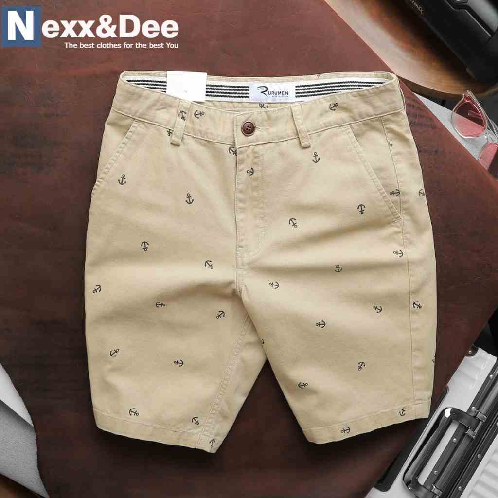 Quần short kaki nam họa tiêt chấm bi Nexx&Dee cao cấp ND02