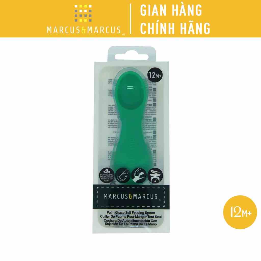 [Mã BMLTB200 giảm đến 100K đơn 499K] Thìa tập ăn silicon cho bé Palm Grasp Marcus & Marcus, từ 12 tháng - Ollie