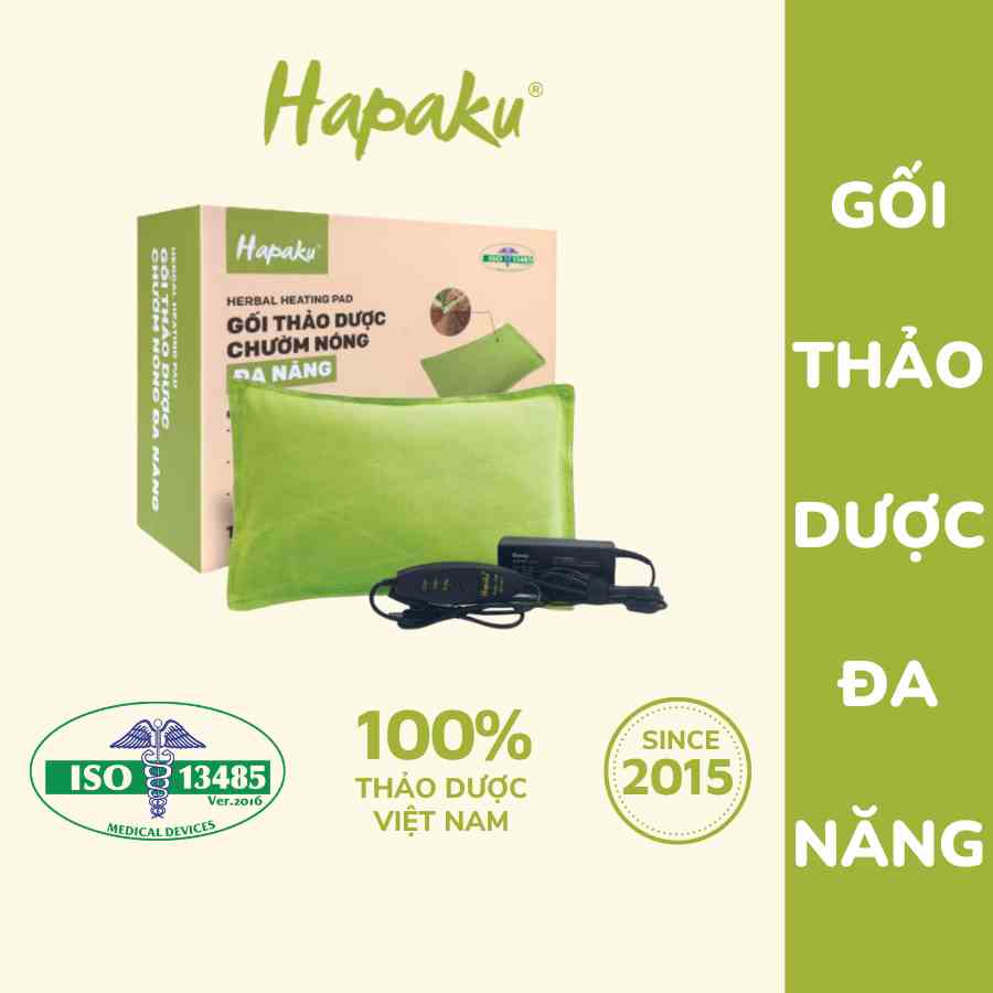 Gối Chườm Nóng Thảo Dược Kê Gáy, Cổ Hapaku Làm Nóng Bằng Điện Size 34 x 24 x 4.5cm