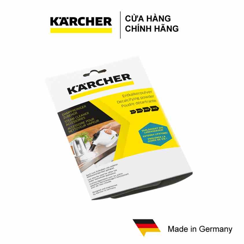 Bột khử cặn Karcher dành cho máy làm sạch bằng hơi nước nóng SC