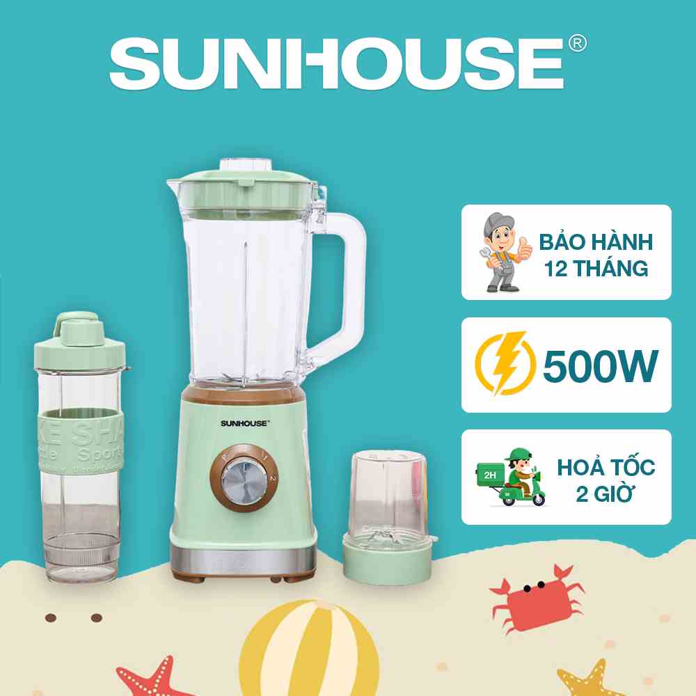 Máy xay sinh tố đa năng SUNHOUSE SHD5315G - Bảo hành chính hãng 12 tháng