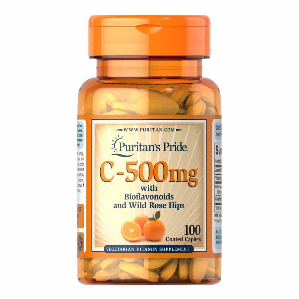 [Mã BMLTA35 giảm đến 35K đơn 99K] Viên uống bổ sung vitamin C của Puritans Pride - Vitamin C 500mg 100 viên