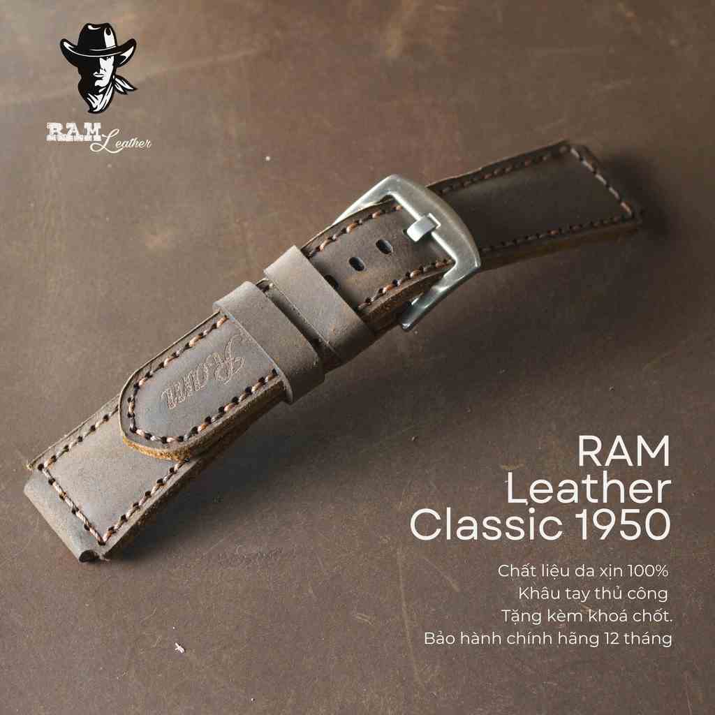 [Mã BMLTA35 giảm đến 35K đơn 99K] Dây Đồng Hồ Da Bò RAM Leather 1950 Nâu Đất Cho Casio AE 1200 WHD Bền Đẹp