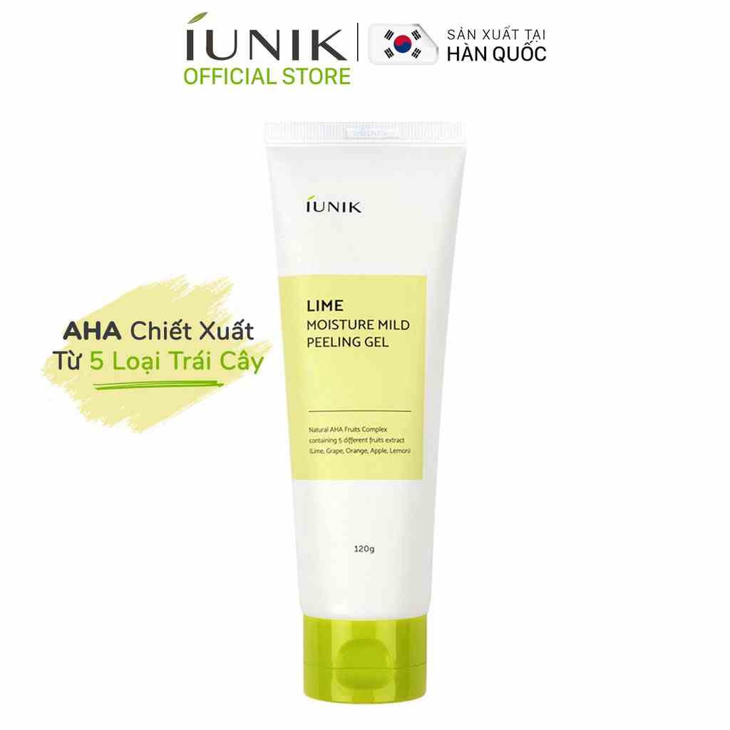 [Mã BMLTA35 giảm đến 35K đơn 99K] Gel tẩy tế bào chết trái cây IUNIK Lime Moisture Mild Peeling Gel 120g [5/1/2024]