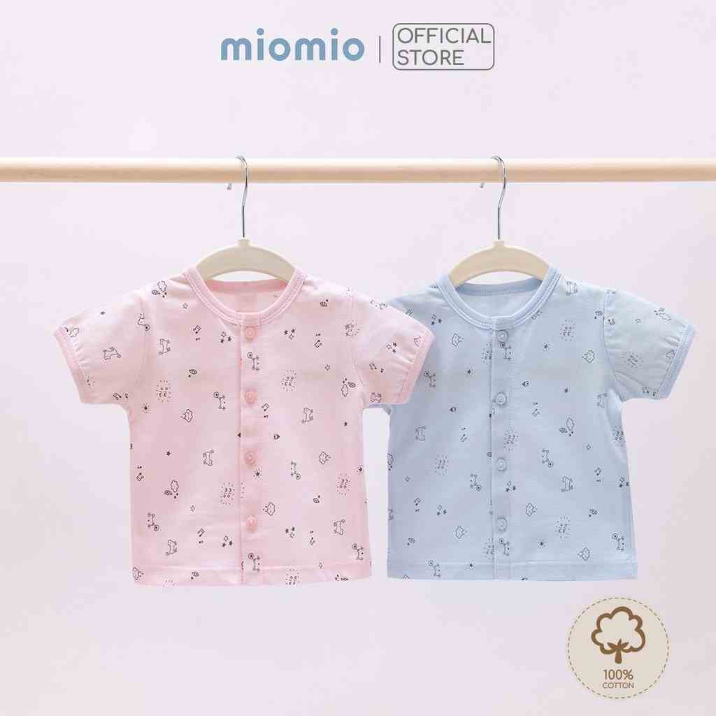 Áo Sơ Sinh Cộc Tay, Nút Giữa MIOMIO Vải Cotton Cho Mùa Hè | Thoáng Mát Dễ Chịu | Cho Bé Trai, Bé Gái (Từ 0-24 tháng)