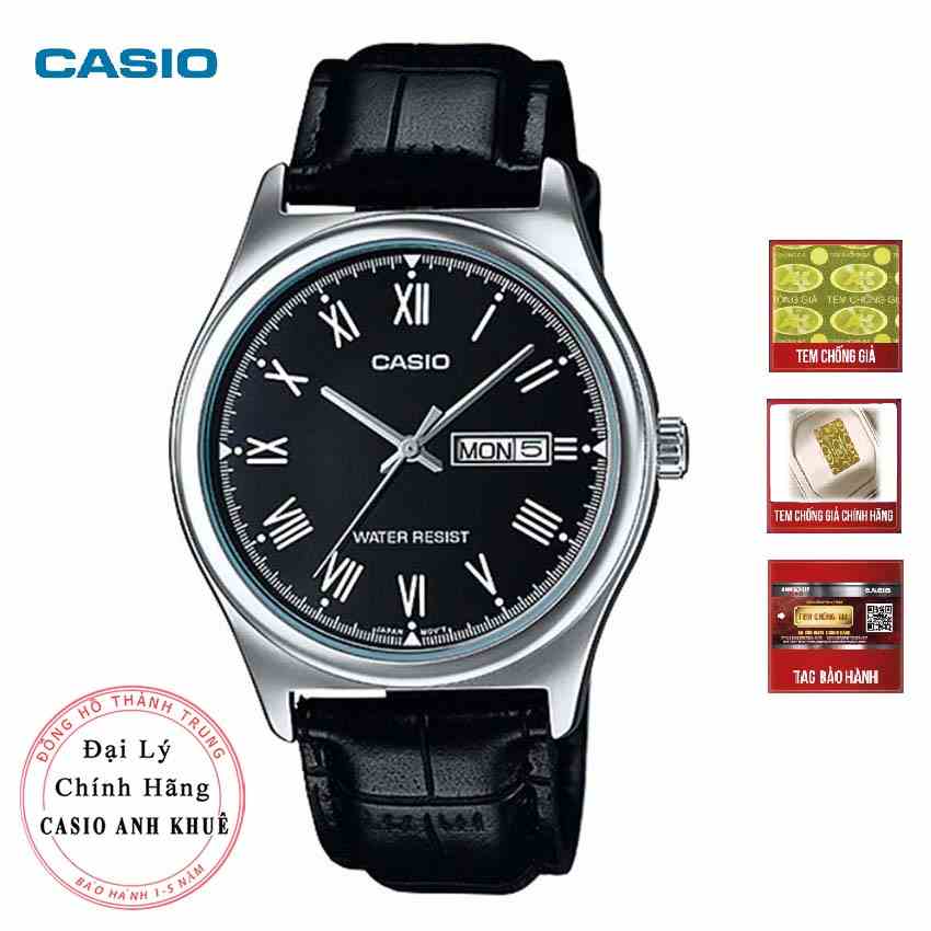 [Mã BMLTB200 giảm đến 100K đơn 499K] Đồng hồ nam Casio MTP-V006L-1BUDF dây da đen