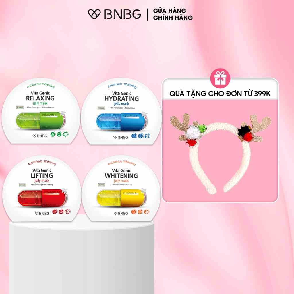 Combo 4 mặt nạ dưỡng da toàn diện BNBG Vita Genic Jelly Mask 30mlx4