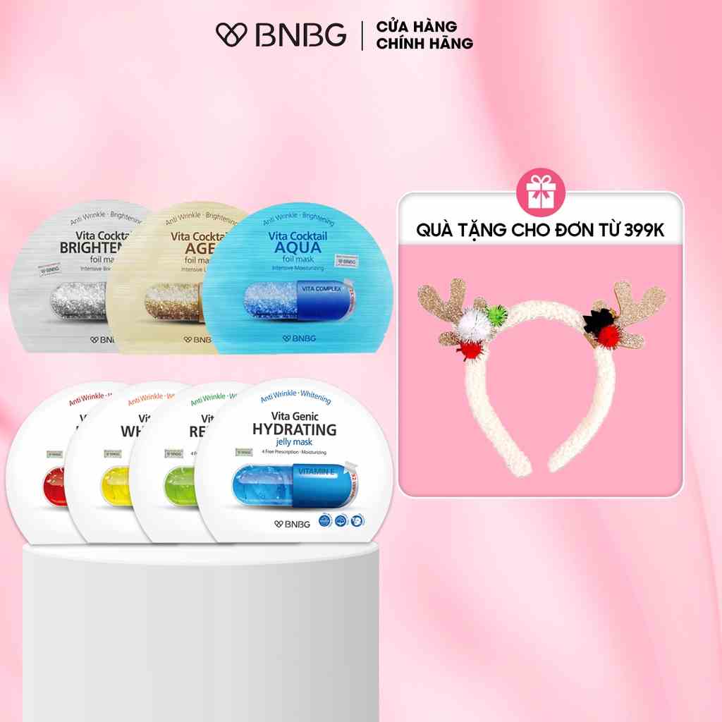 Combo 7 trọn bộ mặt nạ dưỡng da cao cấp, toàn diện BNBG Mask 30mlx7