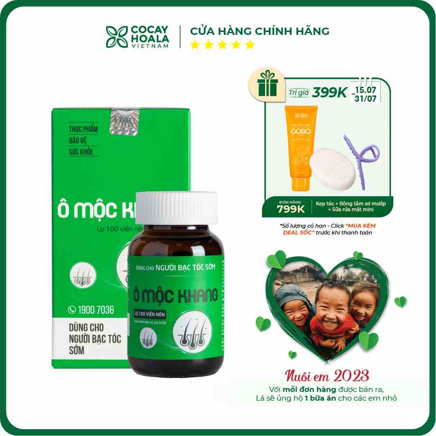 Viên Hà thủ ô Ô Mộc Khang - giảm tóc bạc, kích thích mọc tóc - Trọng lượng 200g