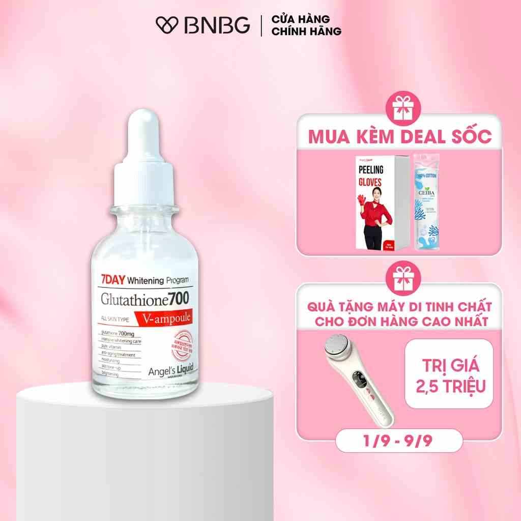 Serum Dưỡng Sáng Da, Làm Mờ Thâm Angel’s Liquid 7day Whitening Program Glutathione 700 V-Ampoule 30ml