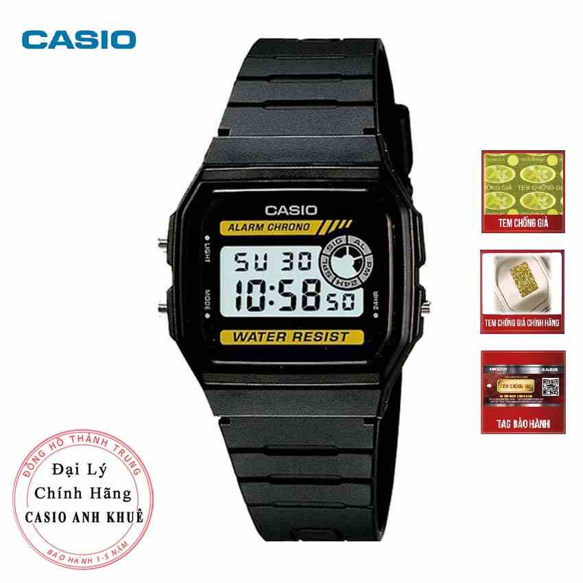 [Mã BMLTB200 giảm đến 100K đơn 499K] Đồng hồ nam Casio F-94WA-9DG dây nhựa