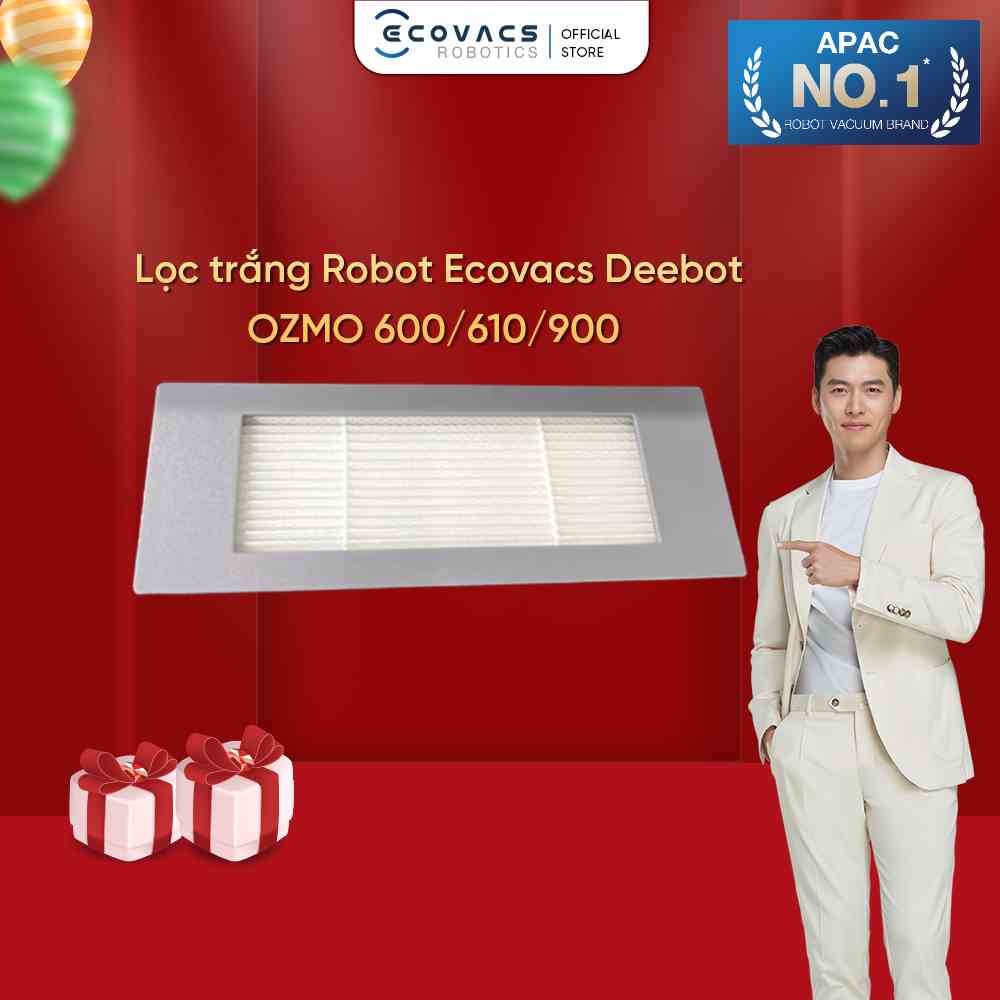 Lọc trắng Robot Ecovacs Deebot OZMO 600/610/900 (Không kèm mút) - Hàng Chính Hãng