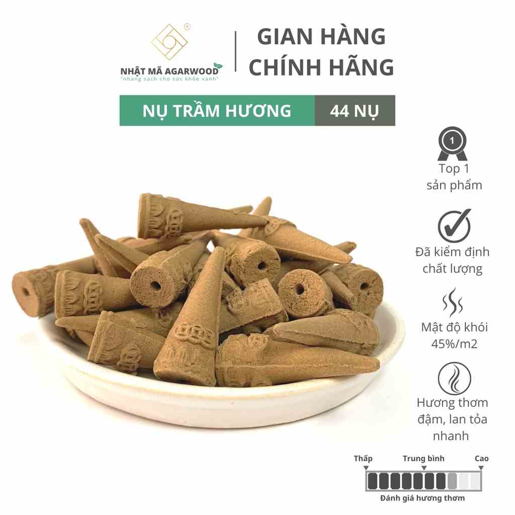 Nụ trầm hương, trầm nụ cao cấp - Nhật Mã Agarwood - Loại 1, hộp 70gram ~44 nụ - Hương thơm đậm, lan tỏa nhanh