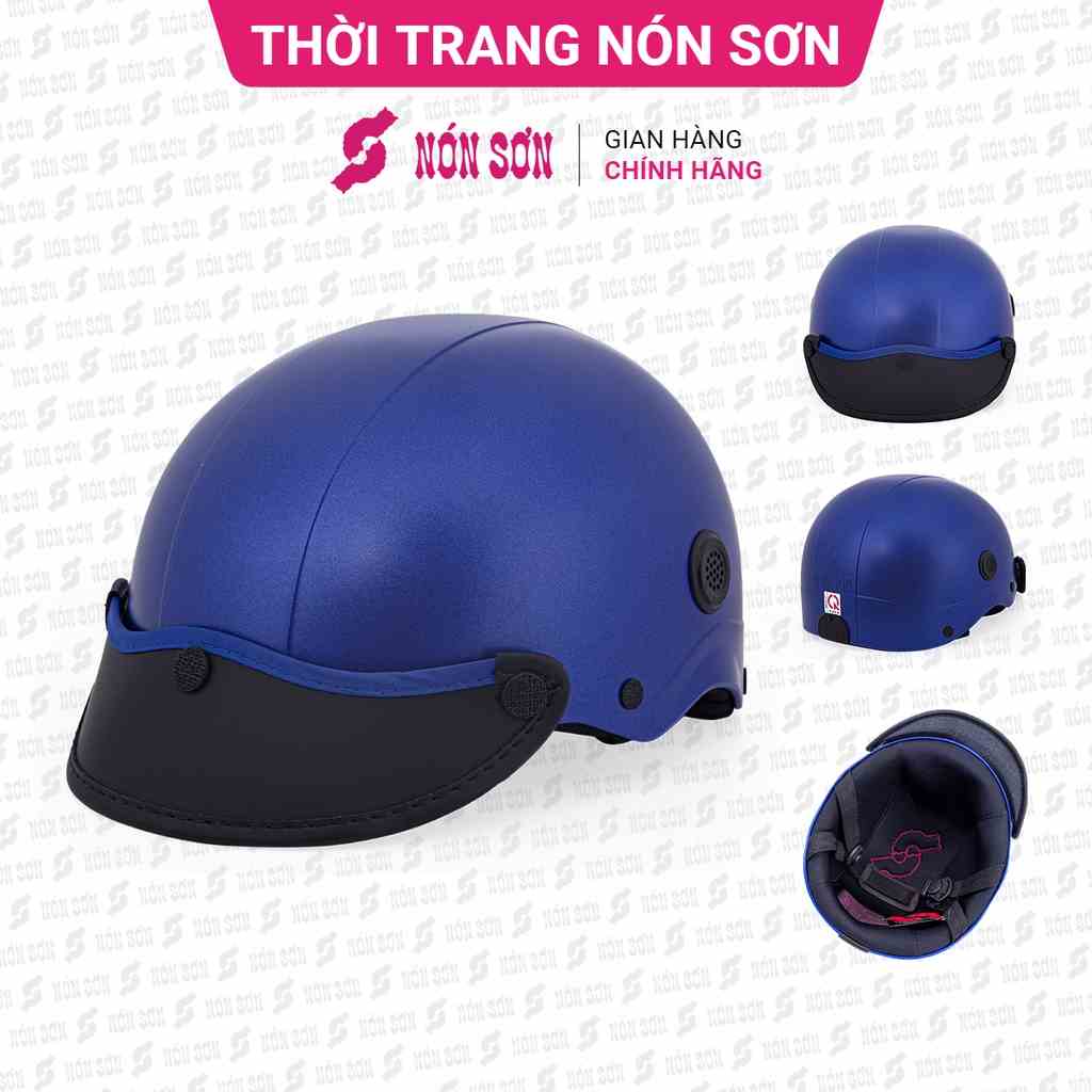 Mũ bảo hiểm nửa đầu lỗ thông gió chính hãng NÓN SƠN XANH-TG-XH-463