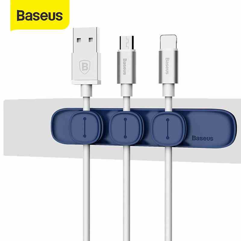 Đồ Kẹp Dây Cáp USB Từ Tính Baseus Cho Văn Phòng Xe Hơi Bàn Máy Tính