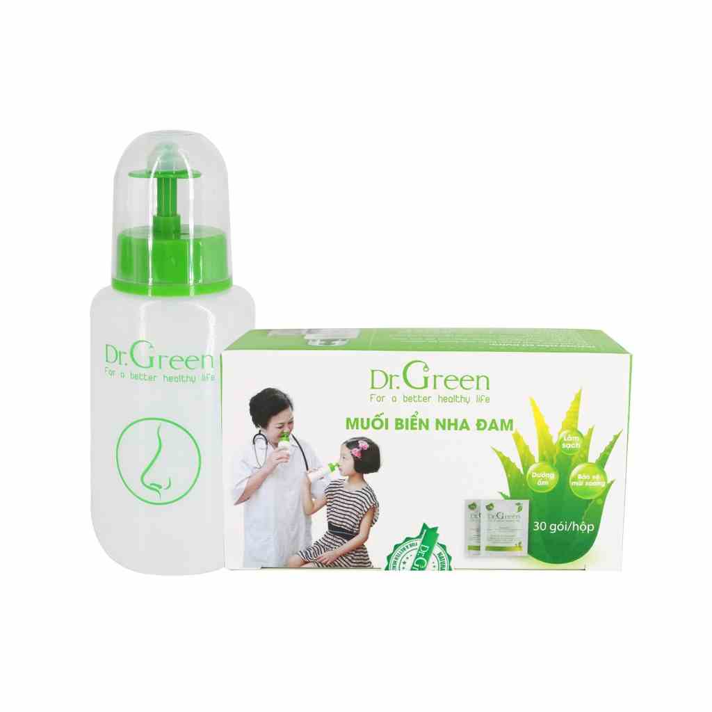 [Mã BMLTB35 giảm đến 35K đơn 99K] Bình Rửa Mũi Dr.Green ( Combo 1 Bình + 90 Gói Muối )