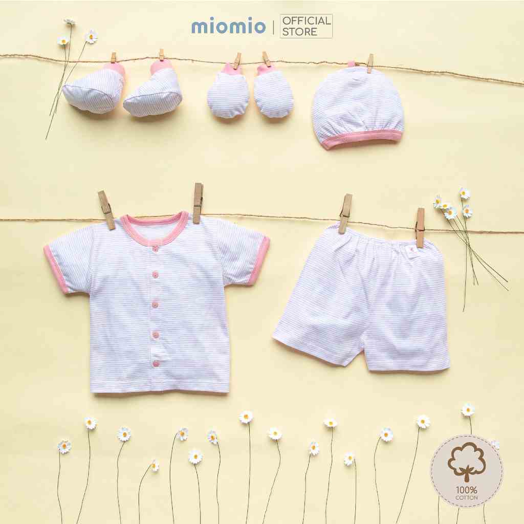 [Mã BMLT30 giảm đến 30K đơn 299K] Set 5 Món Đồ Cộc Sơ Sinh MIOMIO - Cho Bé Trai, Bé Gái (Từ 0-3M), Vải Cotton